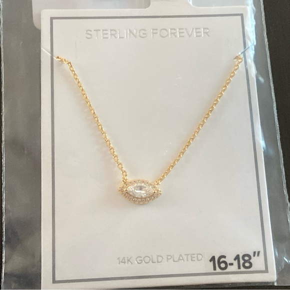 Sterling Forever Jamie Marquise Cubic Zirconia Pendant Necklace - Picture 2 of 9